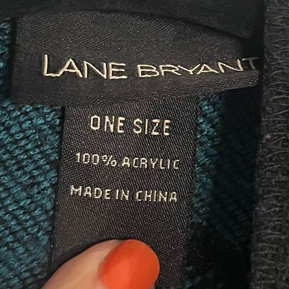 Lane Bryant open-front reversible over-piece poncho ONE SIZE - Picture 6 of 7